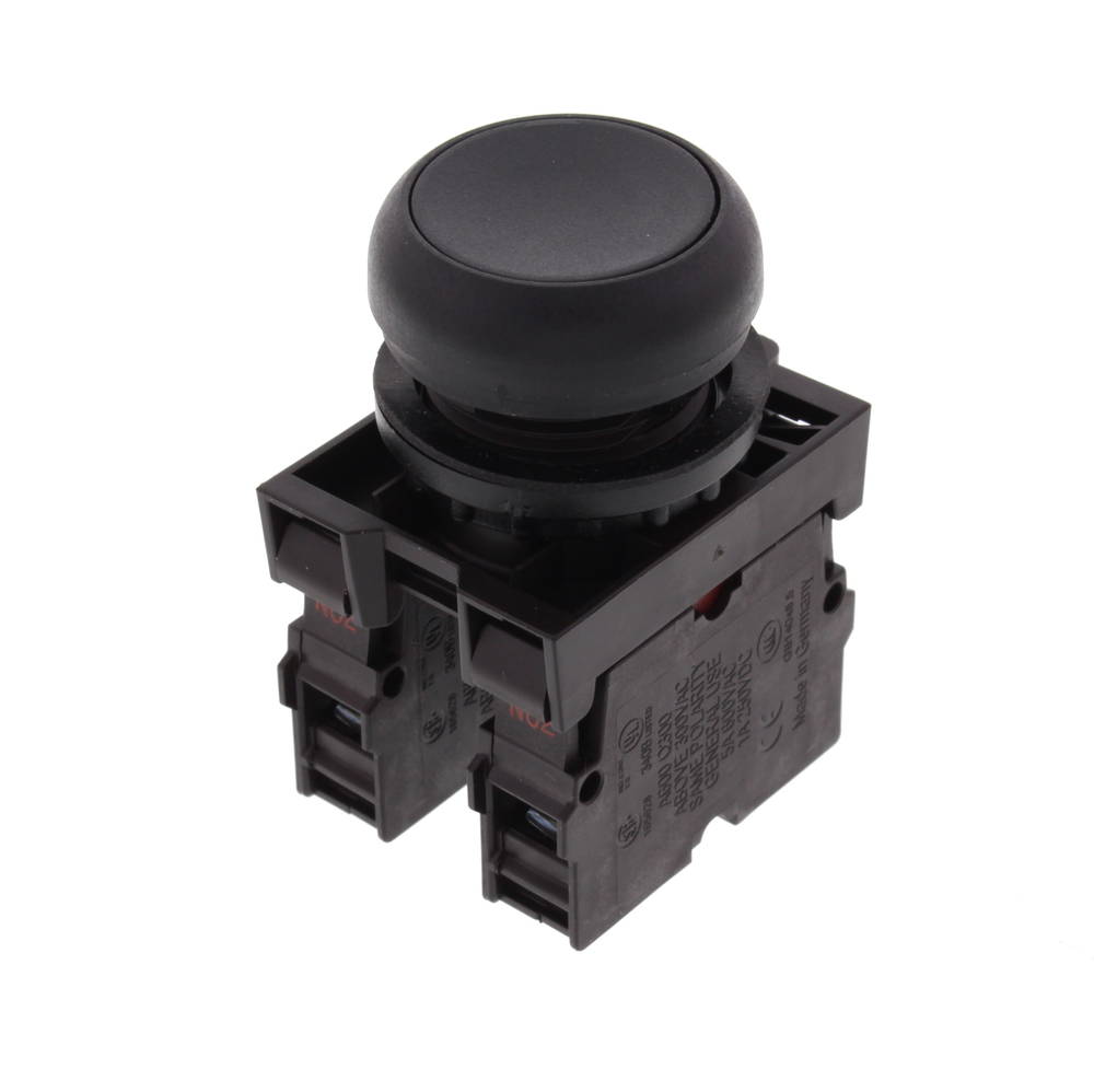 SP-PB-B push button, black, 2P 16A | Ysebaert